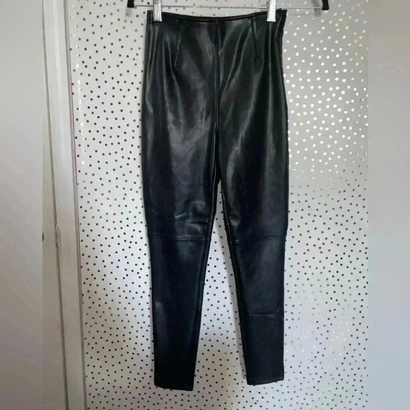 Abercrombie & Fitch Vegan Leather Black Pants - Picture 2 of 6
